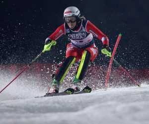 04.01.2023., Zagreb - Druga voznja prve utrke zenskog slaloma Audi FIS Svjetskog skijaskog kupa Snow Queen Trophy 2023.Leona Popovic.
 Photo: Matija Habljak/PIXSELL