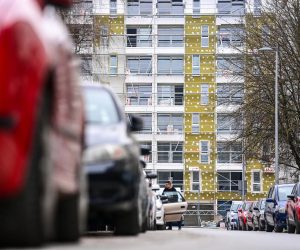 06.03.2023.,  Zagreb - Gradnja novih stambenih zgrada u porastu je kao i cijena kvadrata, na fotografiji je izgradnja stambene zgrade u naselju Trnsko. Photo: Igor Soban/PIXSELL