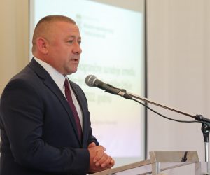 06.06.2022., Ilok - Svecano urucivanje ugovora o financiranju u sklopu Programa prekogranicne suradnje izmedu Republike Hrvatske i Republike Srbije. Na svecanom urucivanju sudionicima se obratila ministrica regionalnog razvoja i fondova EU Natasa Tramisak, zupan Vukovarsko-srijemske zupanije Damir Dekanic, zupan OBZ Ivan Anusic, predsjednik Demokratskog saveza Hrvata u Vojvodini i izabrani zastupnik Narodne skupstine RS Tomislav Zigmanov te drzavni tajnik Sredisnjeg drzavnog ureda za Hrvate izvan RH Zvonko Milas.  Photo: Dubravka Petric/PIXSELL
