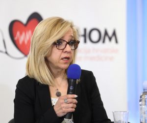 07.03.2022., Zagreb - U Novinarskom domu Koordinacija hrvatske obiteljske medicine (KoHOM) organizirala je okrugli stol na temu "Aktualna situacija u sektoru obiteljske medicine s naglaskom na najavljenu izmjenu Zakona o zdravstvenoj zastiti u dijelu koji se tice primarne zdravstvene zastite". Natasa Ban Toskic. Photo: Luka Stanzl/PIXSELL