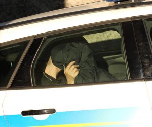 08.03.2018.,  Rijeka - Privodjenje  osumnjicenih za krijumcarenje kokaina  na Zupanijski sud. rPhoto: Goran Kovacic/PIXSELL