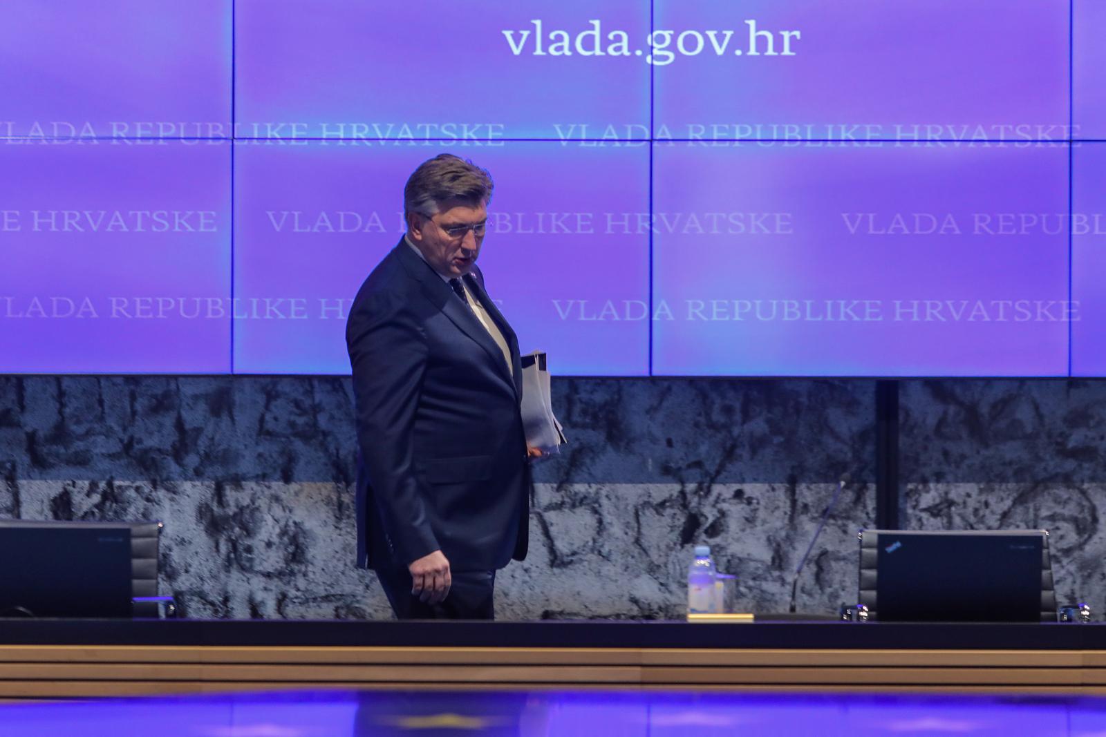 09.03.2023., Zagreb - Predsjednik Vlade RH Andrej Plenkovic na sjednici Vlade Republike Hrvatske u Nacionalnoj i sveucilisnoj knjiznici. Photo: Tomislav Miletic/PIXSELL