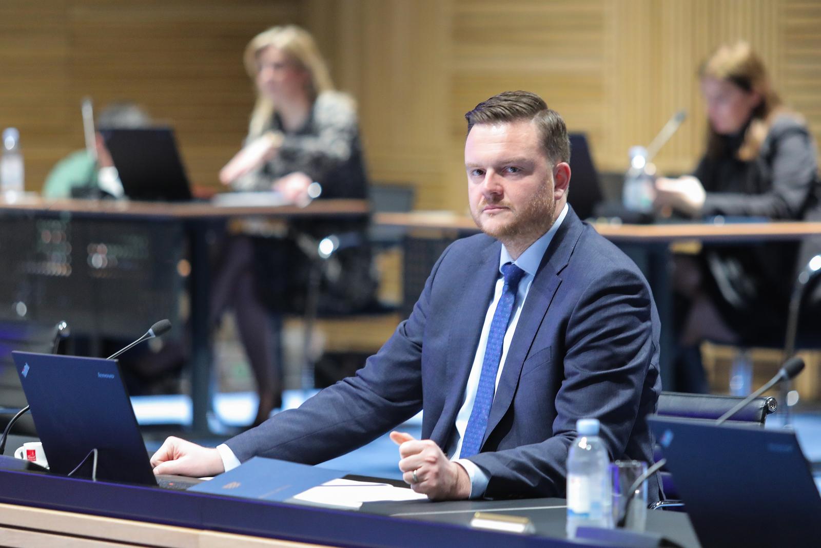 09.03.2023., Zagreb - Ministar financija Marko Primorac na sjednici Vlade Republike Hrvatske u Nacionalnoj i sveucilisnoj knjiznici. Photo: Tomislav Miletic/PIXSELL