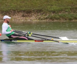 09.04.2022., Jarun, Zagreb - Veslacki savez Zagreba i Hrvatski veslacki savez i VK Croatia organiziraju 38. Medjunarodnu regatu Croatia Open 2022. koja se odrzava 09. i 10.04.2022. na regatnoj stazi Jarun. Utrka samac, Damir Martin. Photo: Luka Stanzl/PIXSELL
