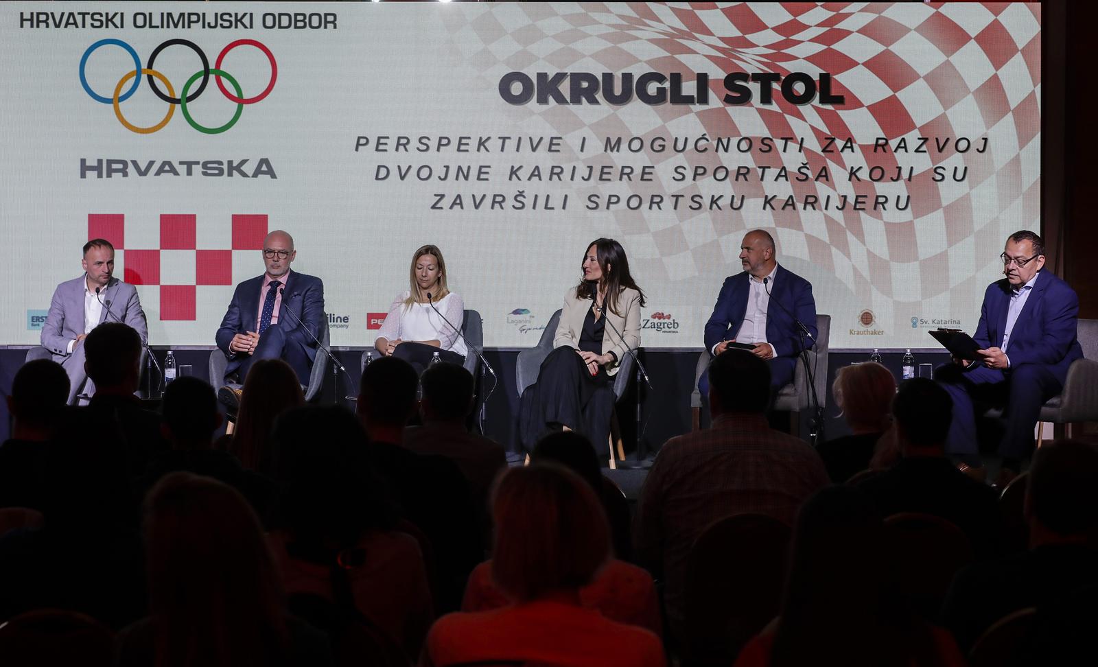 09.05.2022,Zagreb -  U hotelu Westin odrzan je okrugli stol u organizaciji HOO-a pod nazivom "Perspektive i mogucnost za razvoj dvojne karijere sportasa koji su zavrsili sportsku karijeru".Sudionici su :Tomislav Druzak,Irena Bacelic,Snjezana Pejcic,Sinisa Krajac,Tomislav Kristicevic,Sanda Gale,Tomislav Stojak,Gordana Nikolic i Stipe Perisic.  Photo: Jurica Galoic/PIXSELL