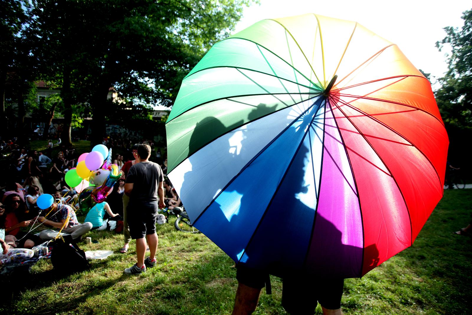 09.06.2018., Zagreb - Drustveni i politicki skup Povorka ponosa LGBTIQ osoba Zagreb Pride 2018. pod sloganom Da nam zivi, zivi rod. Photo: Sanjin Strukic/PIXSELL