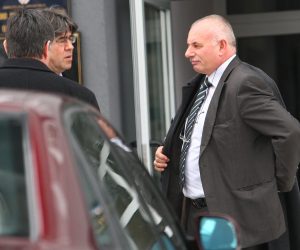 09.02.2010., Zagreb, Hrvatska - Mario Petek iz Ivanic Grada sin lokalnog mocnika osudjen je na 5 godina zatvora radi izazivanja prometne nesrece u kojoj je poginuo Drazen Bocki.Kreso Petek.rPhoto: Igor Kralj/PIXSELL