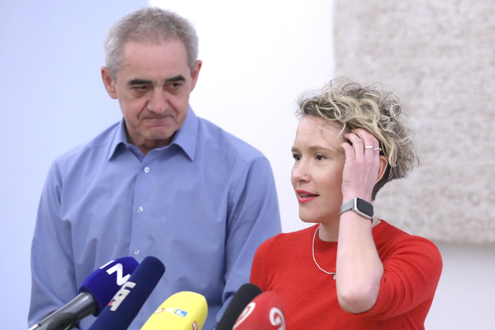 10.03.2023., Zagreb - Na konferenciji za medije odrzanoj u Saboru o o aktualnim temama govorila je Ivana Kekin. Photo: Patrik Macek/PIXSELL