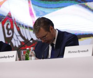 10, March, 2023, Belgrade - The session of the Main Board of the Serbian Progressive Party was held in the MTS Hall. Aleksandar Vucic. Photo: Amir Hamzagic/ATAImages

10, mart, 2023, Beograd - Sednica Glavnog odbora Srpske napredne stranke odrzana je u mts Dvorani.  Photo: Amir Hamzagic/ATAImages/PIXSELL