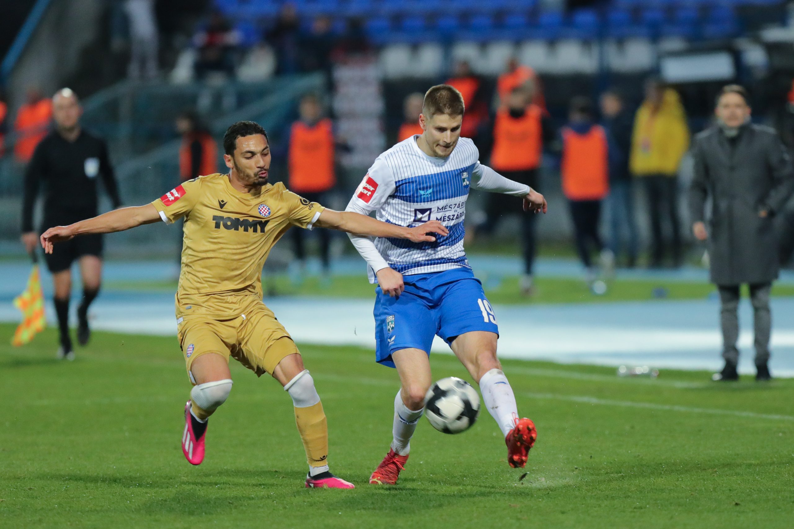 12.03.2023., Osijek - SuperSport Hrvatska nogometna liga 25. kolo, NK Osijek - HNK Hajduk. Mihael Zaper Photo: Dubravka Petric/PIXSELL