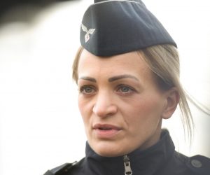 12.12.2019., Zemunik - Prigodnim programom u vojarni “Pukovnik Mirko Vukusic” u Zemuniku obiljezena je 28. obljetnica osnutka Hrvatskog ratnog zrakoplovstva. Tom je prilikom predstavljena nova web stranica HRZ-a a najzasluznijim pilotim ai tehnicarima urucene su nagrade i promaknuca. natporucnica Antonija Trupinic, pilotkinja. rPhoto: Dino Stanin/PIXSELL