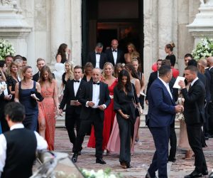 13.07.2016., Venecija, Italija - Gosti izlaze iz crkve nakon obreda vjenacanja Ane Ivanovic i Bastiana Schweinsteigera. Angelique Kerber . r"nPhoto: Petar Glebov/PIXSELL