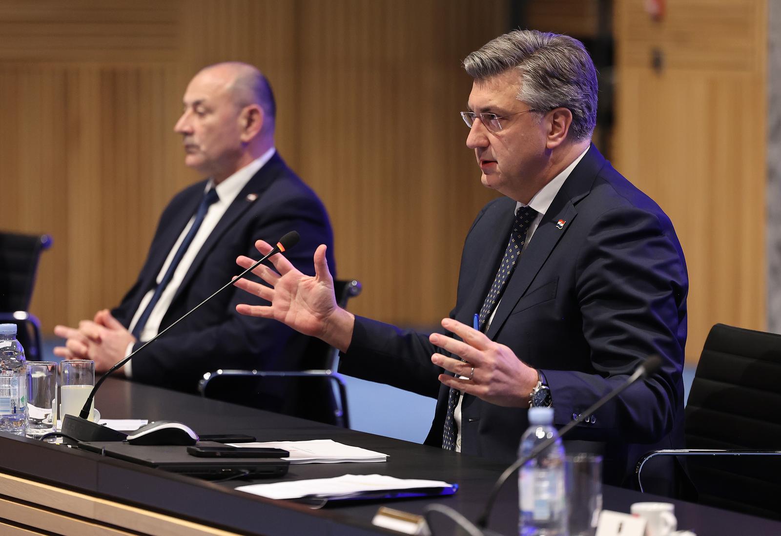 14.03.2023., Zagreb, Nacionalna sveucilisna knjiznica - Predstavljanje cetvrtog paketa Vladinih mjera pomoci gradjanima i gospodarstvu, vrijednog 1,7 milijardi eura. Photo: Marko Prpic/PIXSELL
