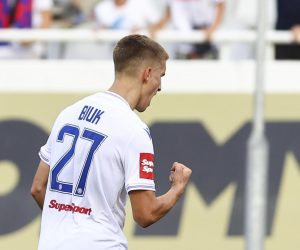 14.09.2022., stadion Poljud, Split - SuperSport HNL, 02. kolo, HNK Hajduk - HNK Rijeka. Stipe Biuk Photo: Miroslav Lelas/PIXSELL