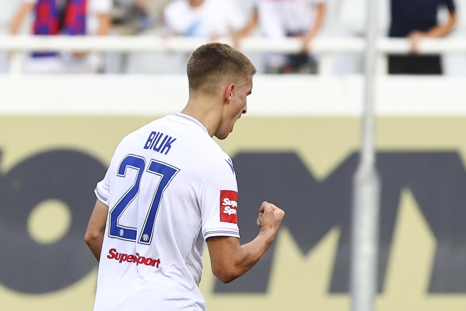 14.09.2022., stadion Poljud, Split - SuperSport HNL, 02. kolo, HNK Hajduk - HNK Rijeka. Stipe Biuk Photo: Miroslav Lelas/PIXSELL