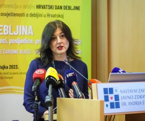 15.03.2023., Zagreb - U Nastavnom zavodu za javno zdravstvo "dr. Andrija Stampar" odrzana je 7. konferencija Hrvatski dan debljine. Ovogodisnja konferencija odrzava  se u organizaciji Udruge za prevenciju prekomjerne tezine, Nastavnog zavoda za javno zdravstvo "dr. Andrija Stampar" i Projekta "Zivjeti zdravo" Hrvatskog zavoda za javno zdravstvo. Sanja Music Milanovic Photo: Jurica Galoic/PIXSELL