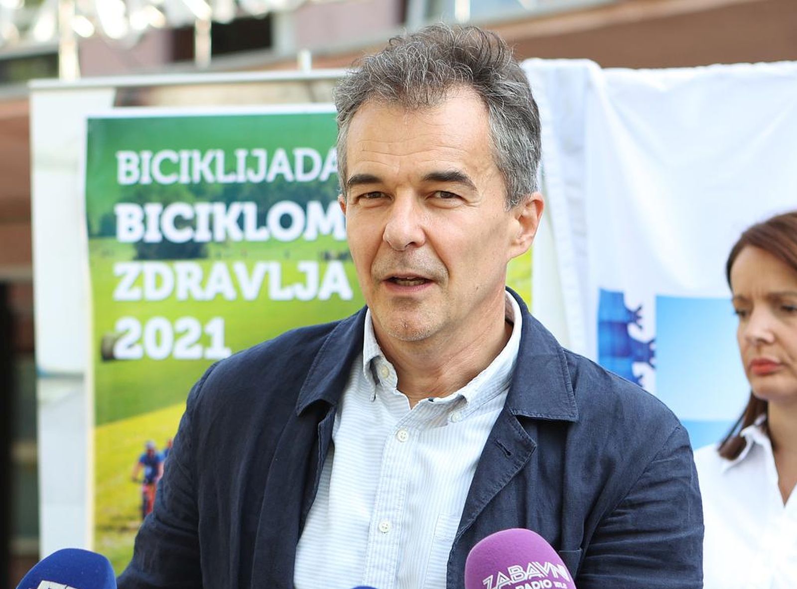 15.09.2021., Zagreb - Ispred Nastavnog zavoda za javno zdravstvo Dr. Andrija Stampar odrzana je konferencija za medije u povodu biciklijade "Biciklom do zdravlja", koja se odrzava 18. rujna u sklopu Europskog tjedna mobilnosti. Biciklisticka utrka pocet ce na Bundeku, a zavrsiti na jezeru Kipisce u Svetoj Nedelji. ravnatelj Doma zdravlja Zagreb - Zapad Miroslav Hanzevacki Photo: Marko Prpic/PIXSELL