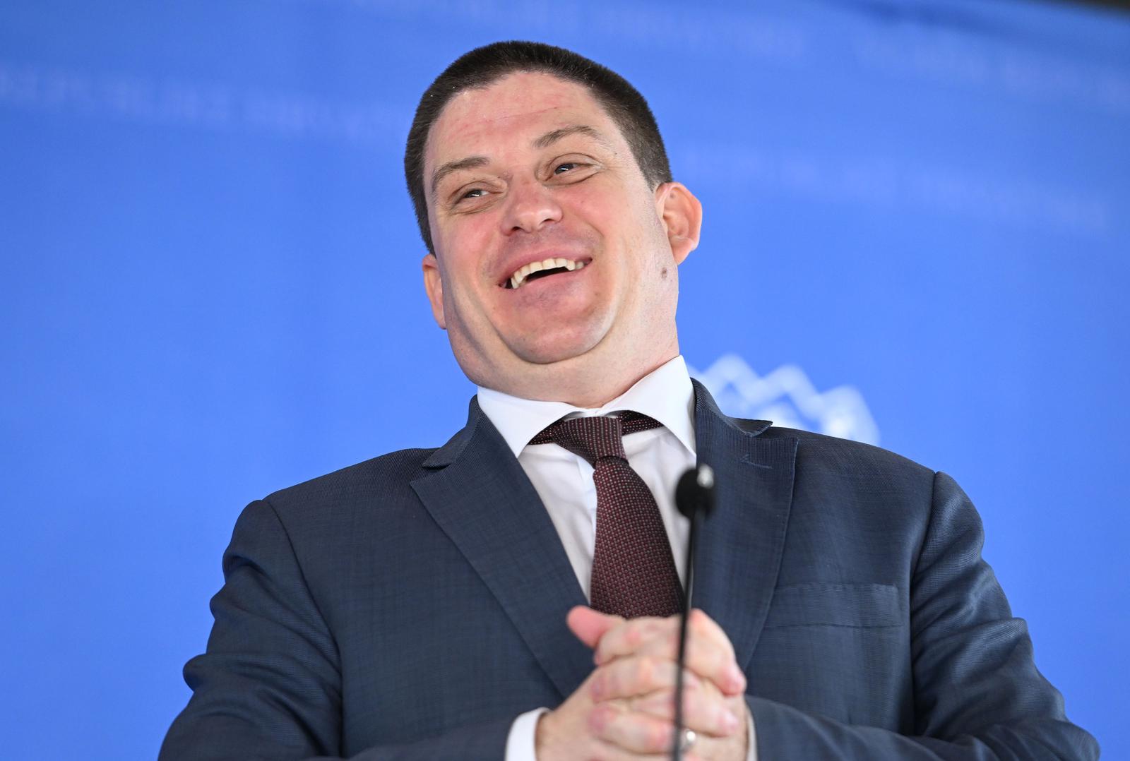 16.2.2023., Zagreb - Nako sjednice vlade ministar Oleg Butkovic dao je izjavu za medije. Photo: Davorin Visnjic/PIXSELL