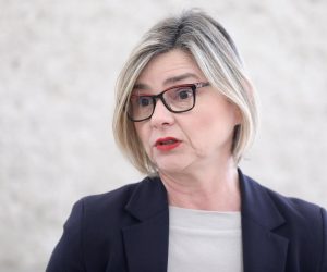 16.03.2023., Zagreb - Na konferenciji za medije odrzanoj u Saboru aktualne teme komentirala je zastupnica Sandra Bencic.
. Photo: Patrik Macek/PIXSELL