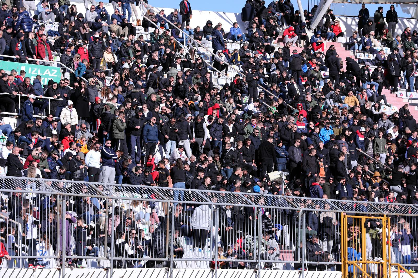 16.03.2023., Split -  Na Poljudu je organiziran docek juniorima HNK Hajduka koji su jucer pobijedili Borussiju Dortmund cime su se plasirali na zavrsni turnir juniorske Lige prvaka, medju cetiri najbolje juniorske momcadi u Europi.   Photo: Ivo Cagalj/PIXSELL