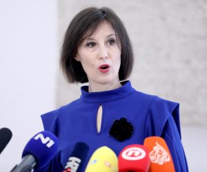 17.03.2023., Zagreb - Na konferenciji za medije odrzanoj u Saboru o aktualnim temema govorila je zastupnica Dalija Oreskovic.
. Photo: Patrik Macek/PIXSELL