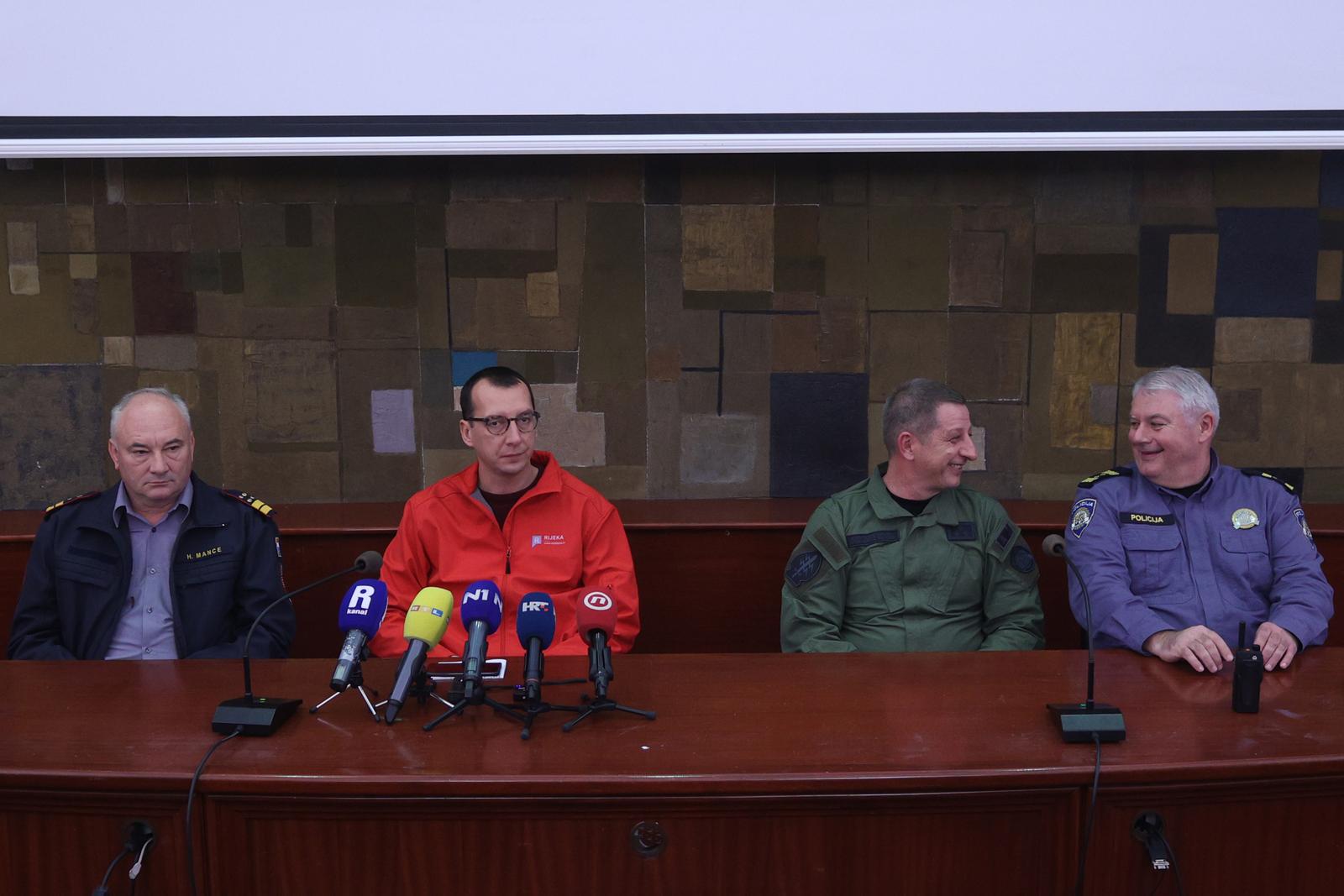 19.03.2023., Rijeka - Konferencija za medije nakon uspjesne neutralizacije mine zaostale iz Drugog svjetskog rata.   Photo: Nel Pavletic/PIXSELL