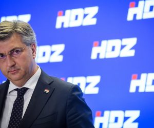 20.03.2023., Zagreb - Predsjednik Vlade RH i HDZ-a Andrej Plenkovic odrzao je konferenciju za medije nakon sjednice sireg Predsjednistva stranke u sredisnjici HDZ-a na Trgu zrtava fasizma. Photo: Josip Regovic/PIXSELL