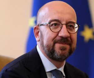 20.05.2022., Sarajevo, Bosna i Hercegovina - Predsjednik Europskog vijeca Charles Michel tijekom sastanka sa clanom Predsjednistva BiH Miloradom Dodikom.   Photo: Armin Durgut/PIXSELL