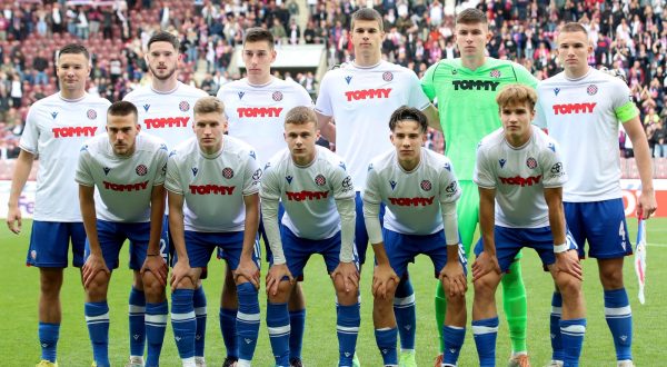 21.04.2023., Stade de Geneve, Zeneva, Svicarska - Liga prvaka mladih, polufinale, HNK Hajduk - Milan AC. Momcad Hajduka Photo: Luka Stanzl/PIXSELL