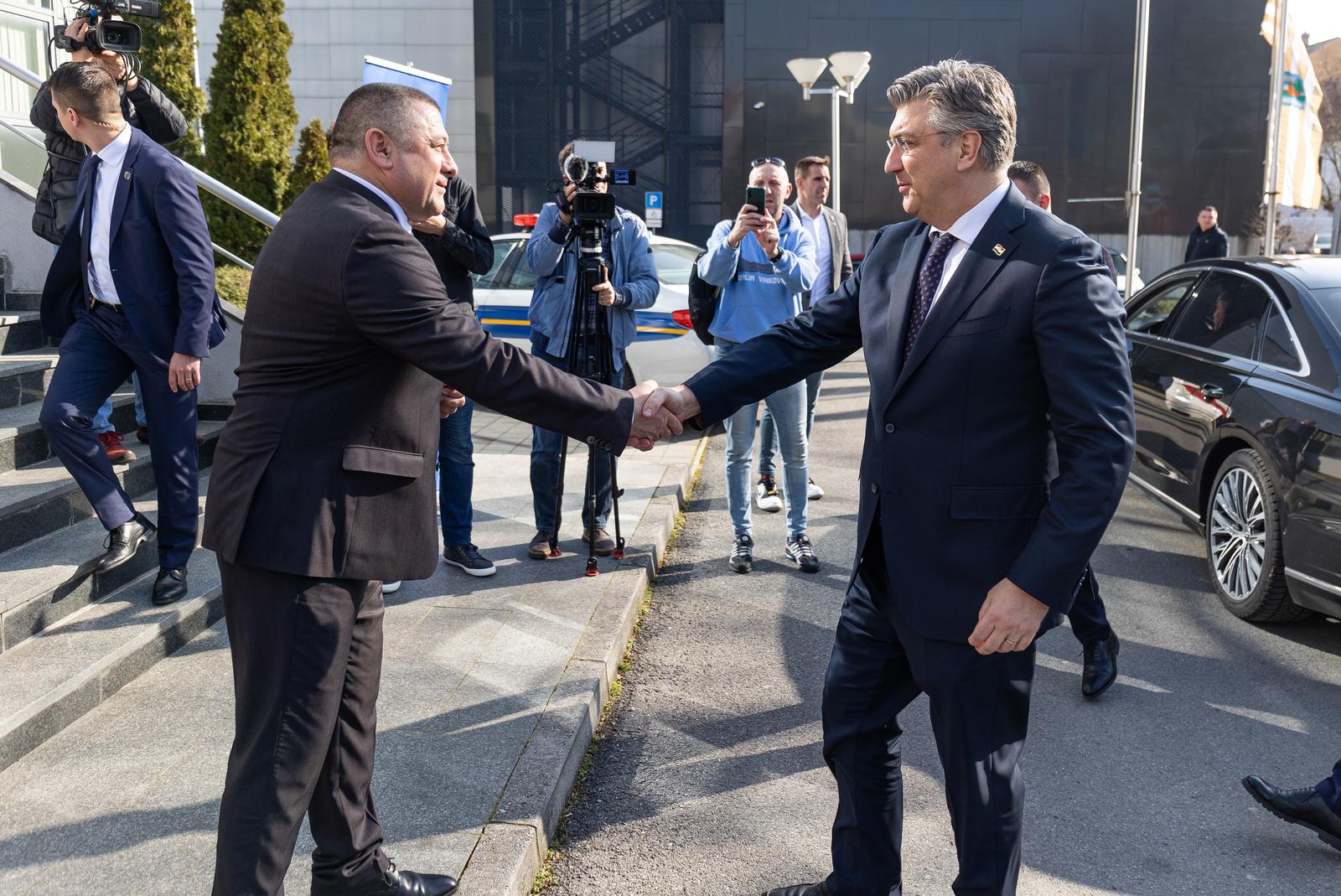22.02.2023. Vukovar, Hotel Lav - Obiljezavanje 33. godine djelovanja Hrvatske demokratske zajednice. Na obiljezavanju je sudjelovao predsjednik Vlade i predsjednik HDZ-a Andrej Plenkovic. Photo: Davor Javorovic/PIXSELL