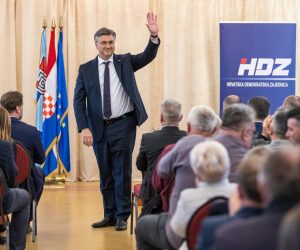 22.02.2023. Vukovar, Hotel Lav - Obiljezavanje 33. godine djelovanja Hrvatske demokratske zajednice. Na obiljezavanju je sudjelovao predsjednik Vlade i predsjednik HDZ-a Andrej Plenkovic. Photo: Davor Javorovic/PIXSELL