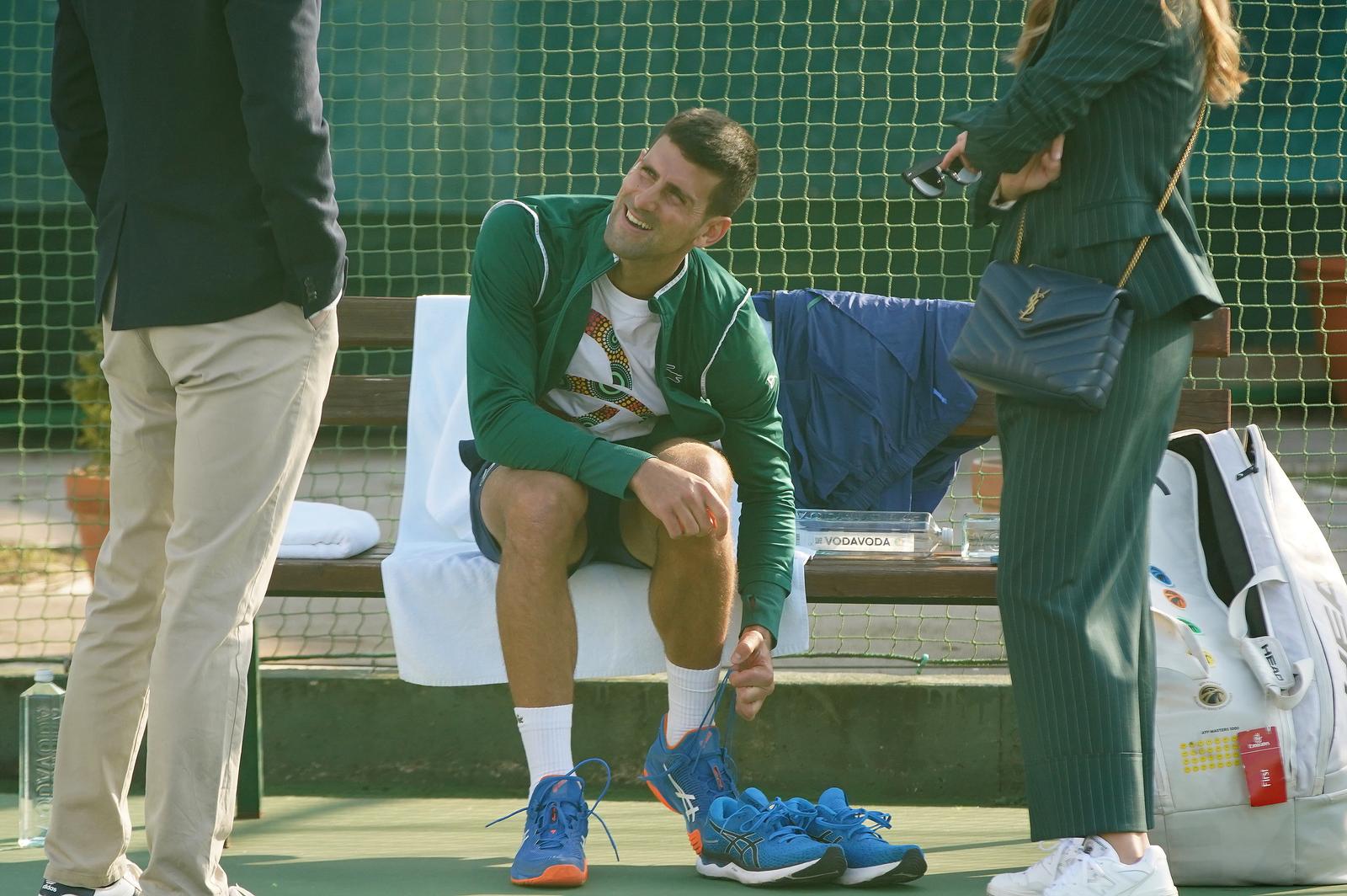22, February, 2023, Belgrade - The best tennis player in the world, Novak Djokovic, appeared before the media after training on the courts of the Novak Tennis Center in Dorcol. Novak Djokovic.    

22, februar, 2023, Beograd - Najbolji teniser sveta Novak Djokovic izasao je pred medije nakon treninga na terenima Teniskog centra Novak na Dorcolu.     Photo: Antonio Ahel/ATAImages/PIXSELL