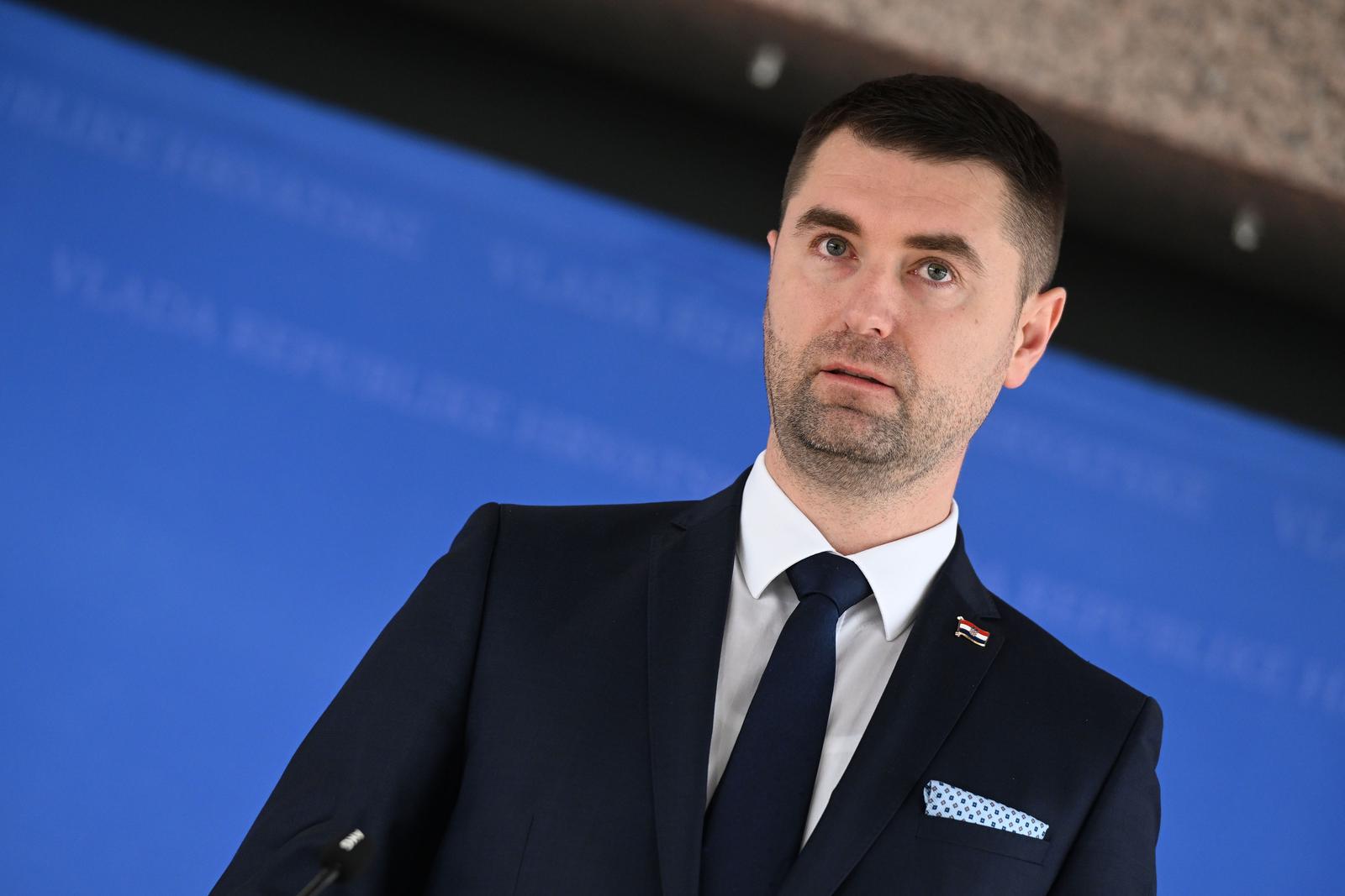 23.2.2023., Zagreb - U NSK je odrzana redovna sjednica Vlade Republike Hrvatske. Izjavu nakon sjednice dao je Davor Filipovic. Photo: Davorin Visnjic/PIXSELL