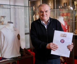 23.02.2023., Split - Novinar i kronicar splitskog sporta Jurica Gizdic nacinio je osezan Leksikon Hajduka. 112 godina NK Hajduka. Photo: Ivo Cagalj/PIXSELL