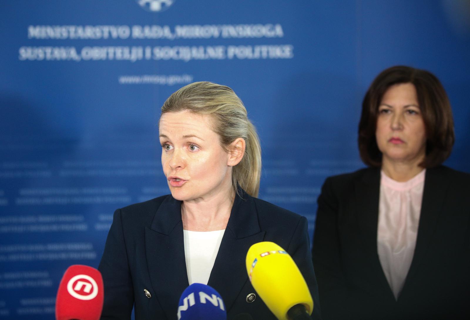 23.04.2021., Zagreb - Ravnateljica Uprave za obitelj i socijalnu politiku Marija Barilic dala je izjavu vezanu za nalaz Komore socijalnih radnika koji je ministarstvo zaprimilo. Photo: Zeljko Hladika/PIXSELL