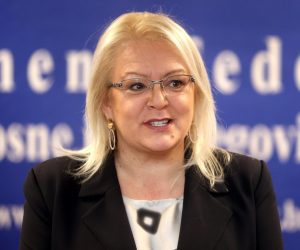 24.02.2023., Sarajevo, Bosna i Hercegovina - Nakon kratkog sastanka koji su odrzali clanovi rukovodstva Federacije BiH, odrzana je konferencija za medije.
  Photo: Armin Durgut/PIXSELL