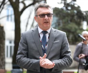 24.03.2023., Zagreb - Badel 1862. Susret Liderovog Kluba izvoznika, na kojem su Darko Knez izaslanik predsjednika Vlade i njegov posebni savjetnik za ekonomska pitanja Zvonimir Savic govoriti o ekonomskoj politici Vlade u kontekstu provedbe Nacionalnog plana oporavka i otpornosti. Nakon susreta Darko Pappo, clan Uprave samoborske tvrtke DIV, te clan Uprave splitskog Brodosplita osvrnuo se na aktualno stanje u toj tvrtci. Photo: Sanjin Strukic/PIXSELL