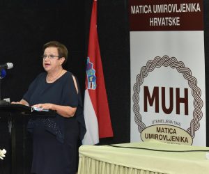 24.9.2021., Zagreb - U Chromosovom neboderu odrzana je Svecana sjednica obiljezavanja 75. godisnjice Matice umirovljenika Hrvatske na koje su dosli brojni visoki duznosnici iz politickog zivota Hrvatske.rPhoto: Davorin Visnjic/PISELL