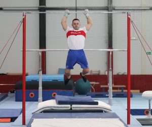 24.10.2022.,Zagreb,  SC Lucko, hrvatski gimnasticar, Tin Srbic prije odlaska na Svjetsko prvenstvo u Liverpool,  odradio trening te dao izjavu za medije.  Photo: Robert Anic/PIXSELL