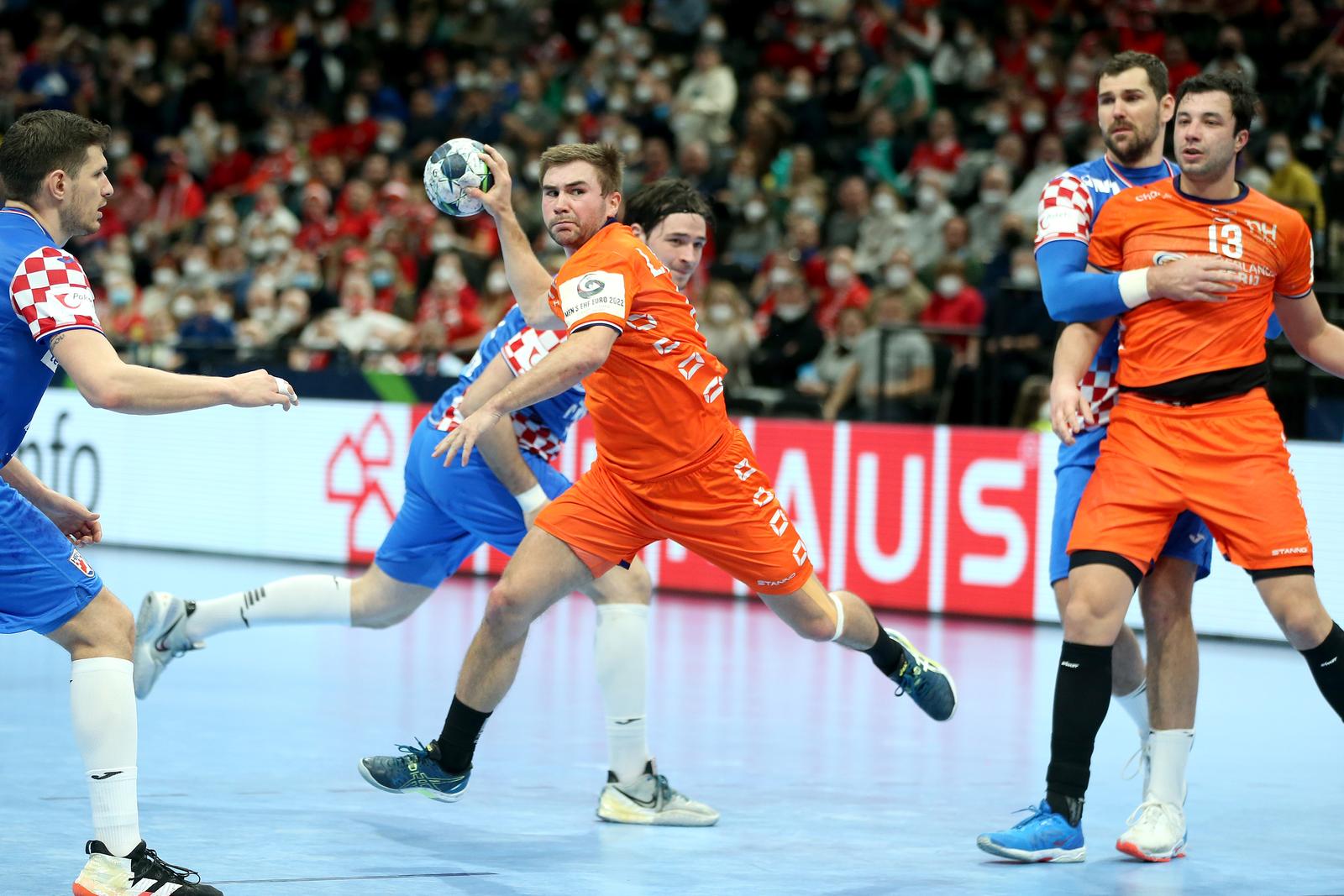 26.01.2022., Multifunctional Arena, Budimpesta, Madjarska - EHF Europsko prvenstvo, skupina I, 4. kolo, Nizozemska - Hrvatska. Photo: Sanjin Strukic/PIXSELL