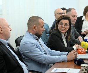 27.03.2023., Zagreb - Konferencija za medije Udruzenja obnovljivih izvora energije Hrvatske gospodarske komore. Aljosa Pleic, Marija Sculac Domac Photo: Marko Lukunic/PIXSELL