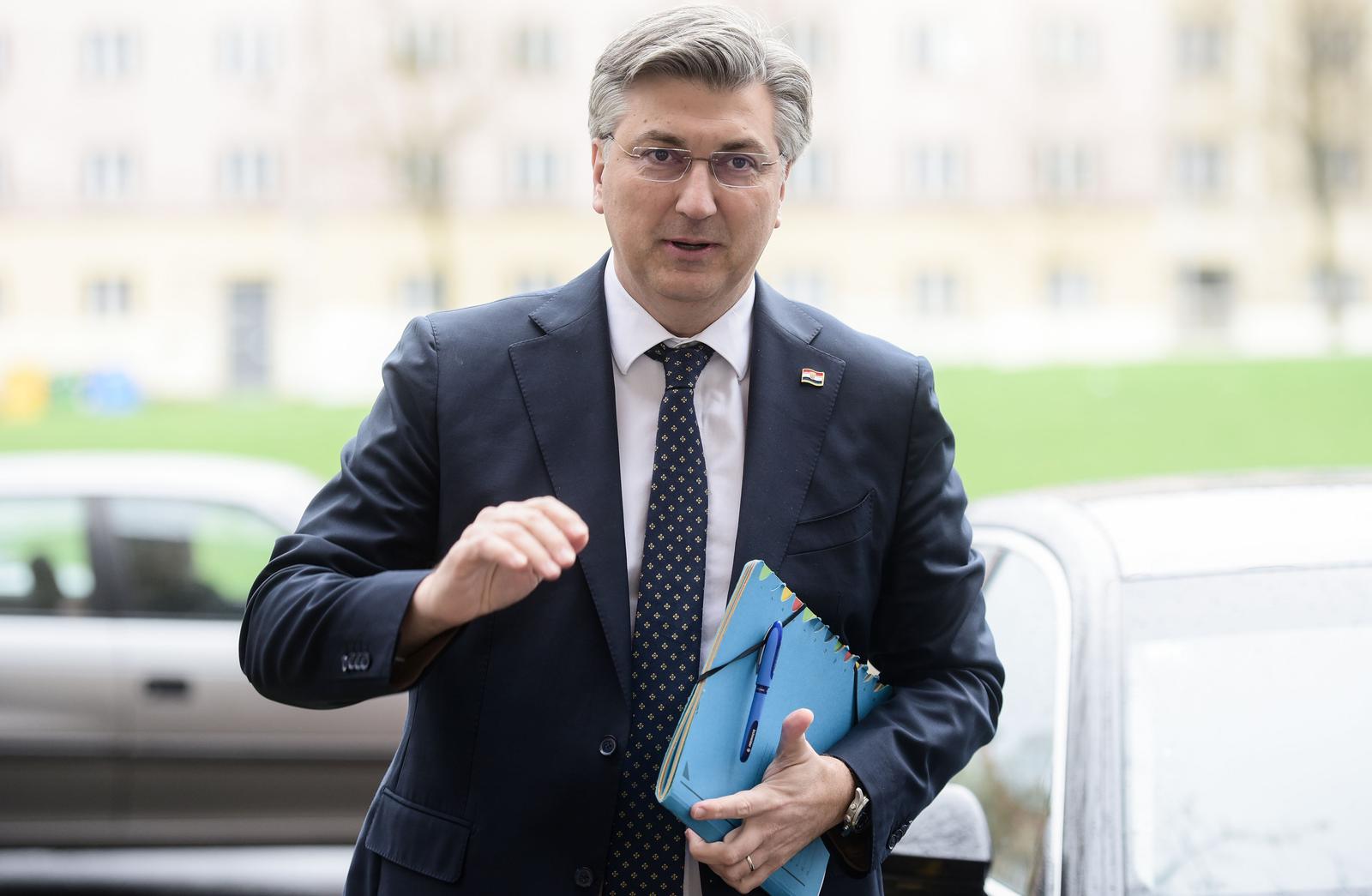 27.3.2023., Zagreb - Dolazak clanova HDZ-a na sjednicu sireg Predsjednistva stranke. Andrej Plenkovic. Photo: Neva Zganec/PIXSELL