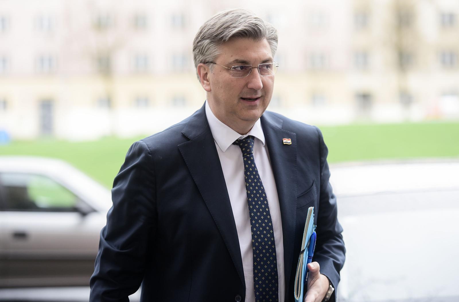 27.3.2023., Zagreb - Dolazak clanova HDZ-a na sjednicu sireg Predsjednistva stranke. Andrej Plenkovic. Photo: Neva Zganec/PIXSELL