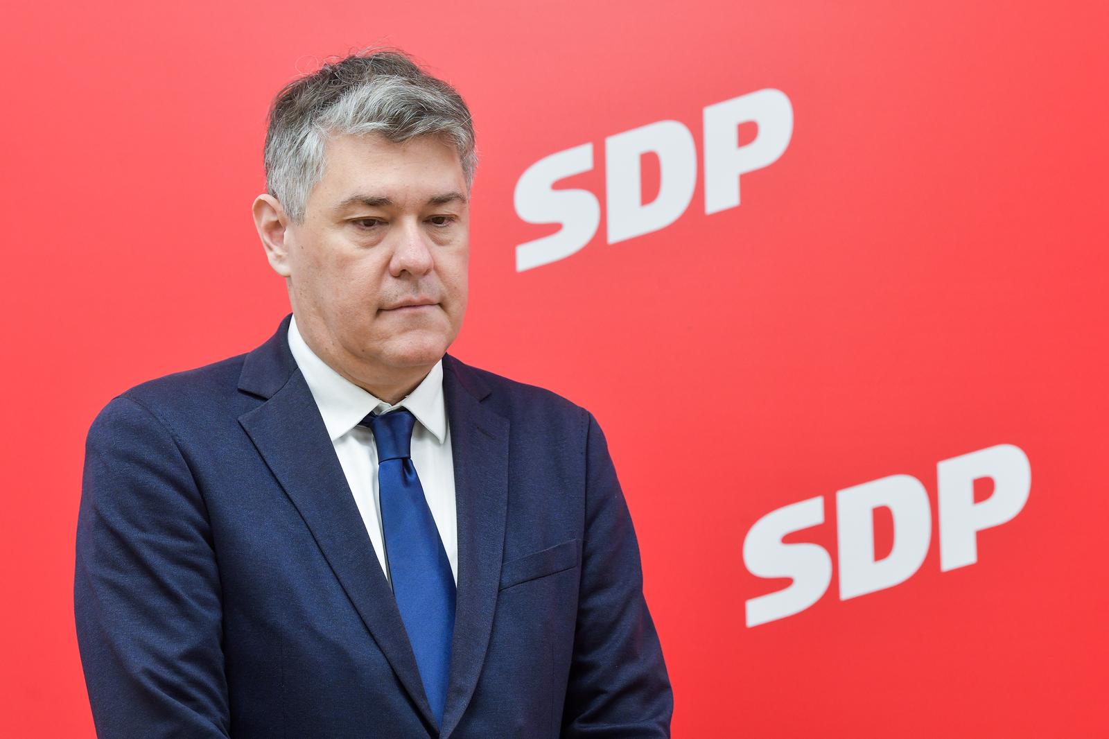 28.02.2023., Zagreb- Konferenciju za medije u Sdp-u pod nazivom "Inflacija i ocuvanje kupovne moci gradjana". Potpredsjednik SDP-a Sinisa Hajdas Doncic, saborski zastupnik Boris Lalovac te voditelj SDP-ovog Savjeta za gospodarstvo JosipTica.                                    Photo: Sandra Simunovic/PIXSELL