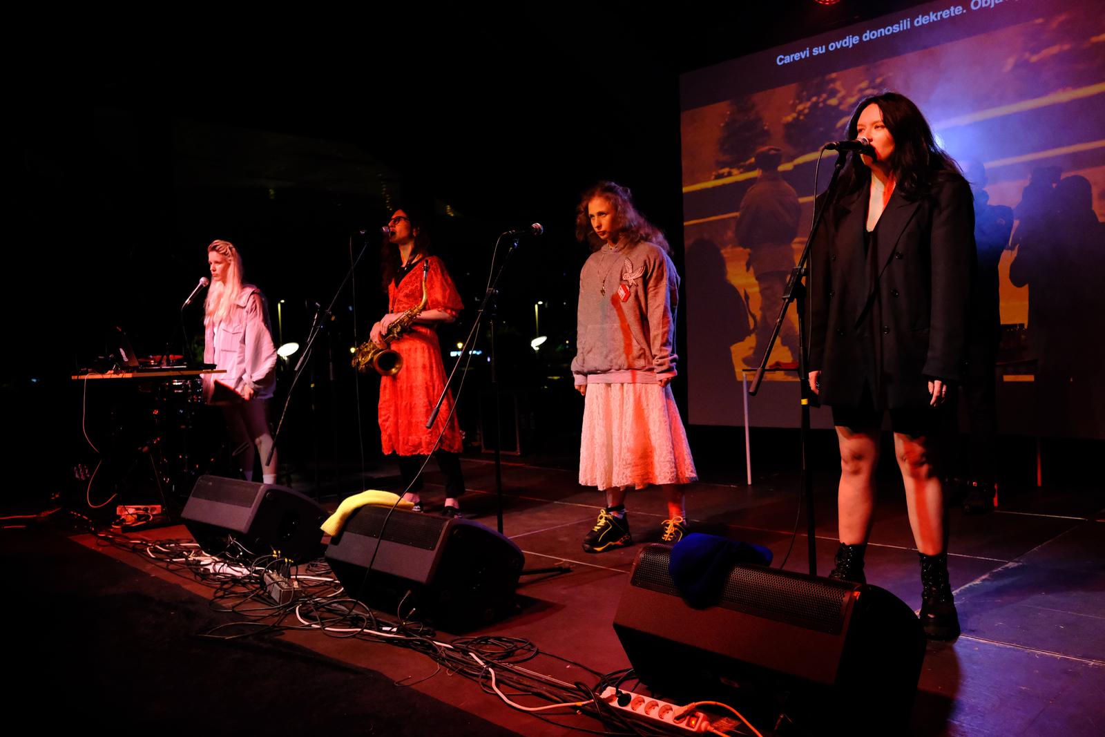 30.05.2022., Zagreb - Koncertom ruskog feministickog, anarhistickog, punk rock sastava Pussy Riot poceo je program Ljeto u MSU. Photo: Slaven Branislav Babic/PIXSELL