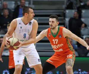 Zadar, 12.03.2023.. - Dvorana Krešimira Ćosića na Višnjiku. Utakmica 21 kola AdmiralBet ABA lige između KK Zadar i KK Cedevita Olimpija.
Na fotografiji: Karlo Zganec, 
Foto HINA/Zvonko KUCELIN