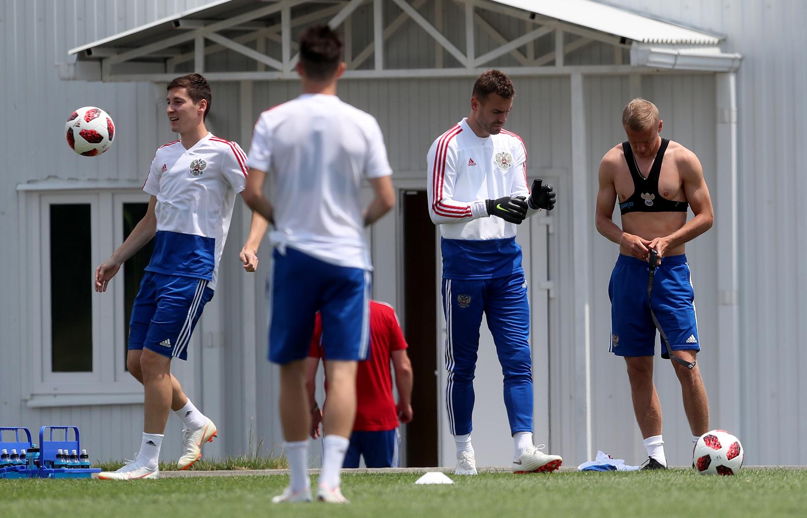 06.07.2018., Soci, Rusija - Trening ruske nogometne reprezentacije u kampu u Sociju u sklopu Svjetskog nogometnog prvenstva Rusija 2018. "nPhoto: Igor Kralj/PIXSELL