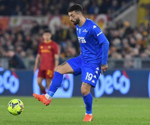 Italy: Serie A Match, Stadio Olimpico, As Roma v Empoli Francesco Caputo of Empoli during football Serie A Match, Stadio Olimpico, As Roma v Empoli ,04th February 2023 Imago-Images/Emmefoto Copyright: xImago-Images/Emmefotox