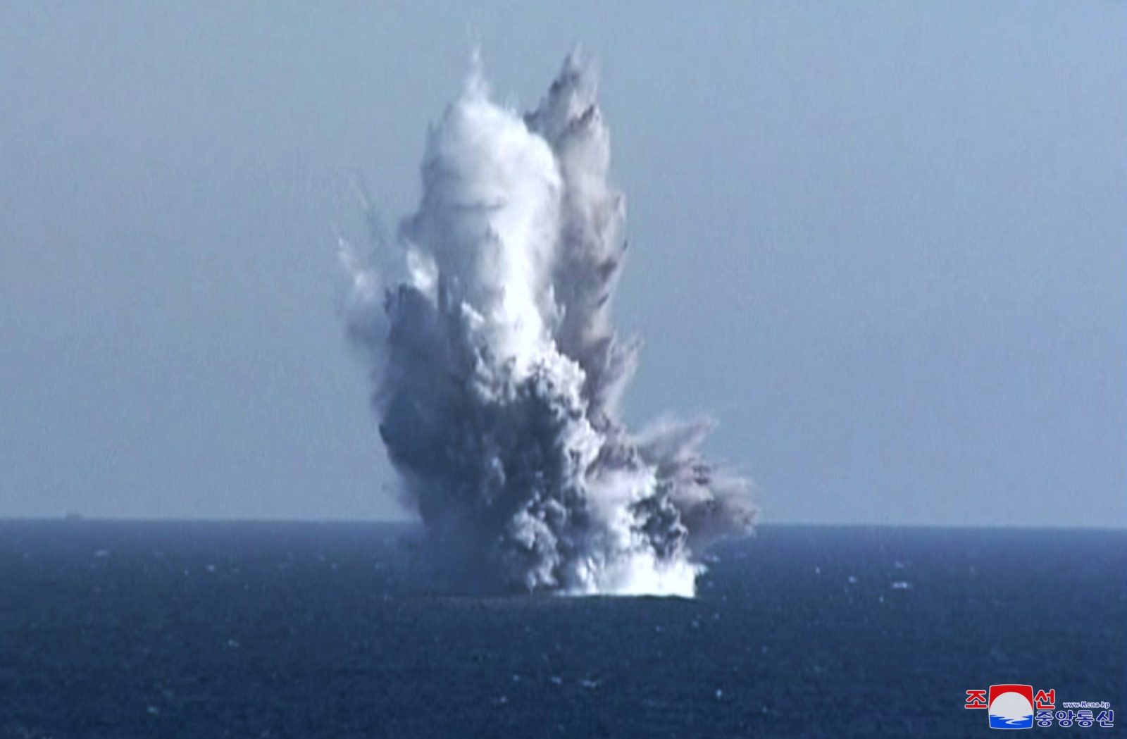 epa10539851 A photo released by the official North Korean Central News Agency (KCNA) shows the test of North Korea's underwater nuclear attack drone, in the waters off the coast of Riwon County, North Korea, 21 March 2023 (issued 24 March 2023). According to North Korean state media, the drone carried a warhead capable of 'spawning a radioactive tsunami' and 'stealthily attacking enemies.' The test was held amid joint US-South Korea military exercises.  EPA/KCNA   EDITORIAL USE ONLY