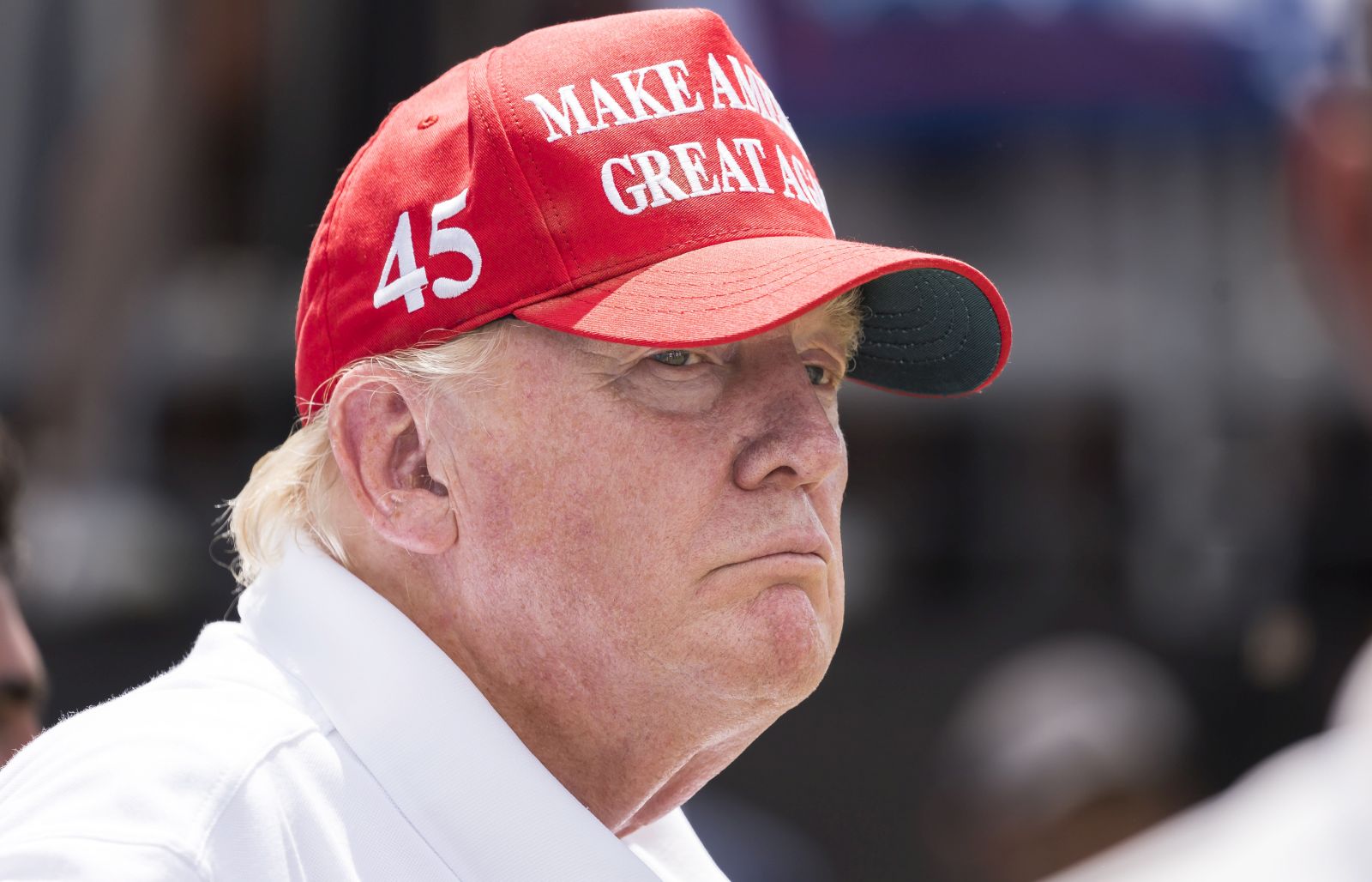 epa10551438 (FILE) - Former US President Donald. J. Trump on the 1st tee at the start of  the third round of the LIV Golf Bedminster invitational, part of the new LIV Golf Invitational Series, at the Trump National Golf Club in Bedminster, New Jersey, USA, 31 July 2022 (reissued 30 March 2023). A Manhattan grand jury has voted to indict former US President Donald J. Trump, Trump confirmed in an email on 30 March 2023.  EPA/JUSTIN LANE